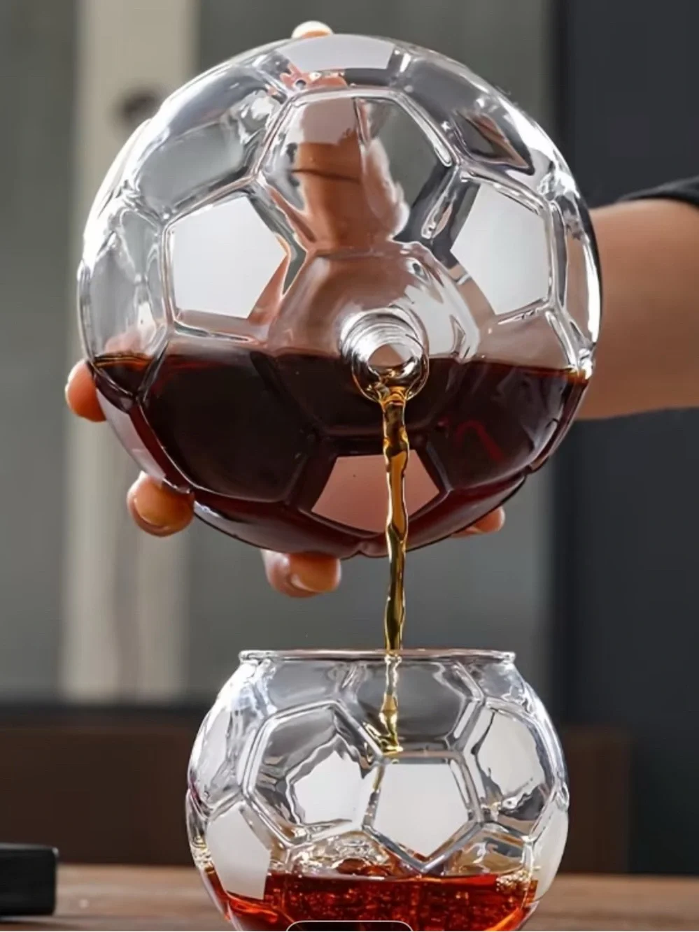 Luxury Soccer Ball Whiskey Decanter Set